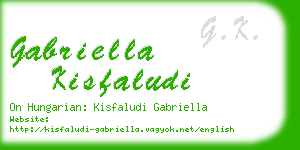 gabriella kisfaludi business card